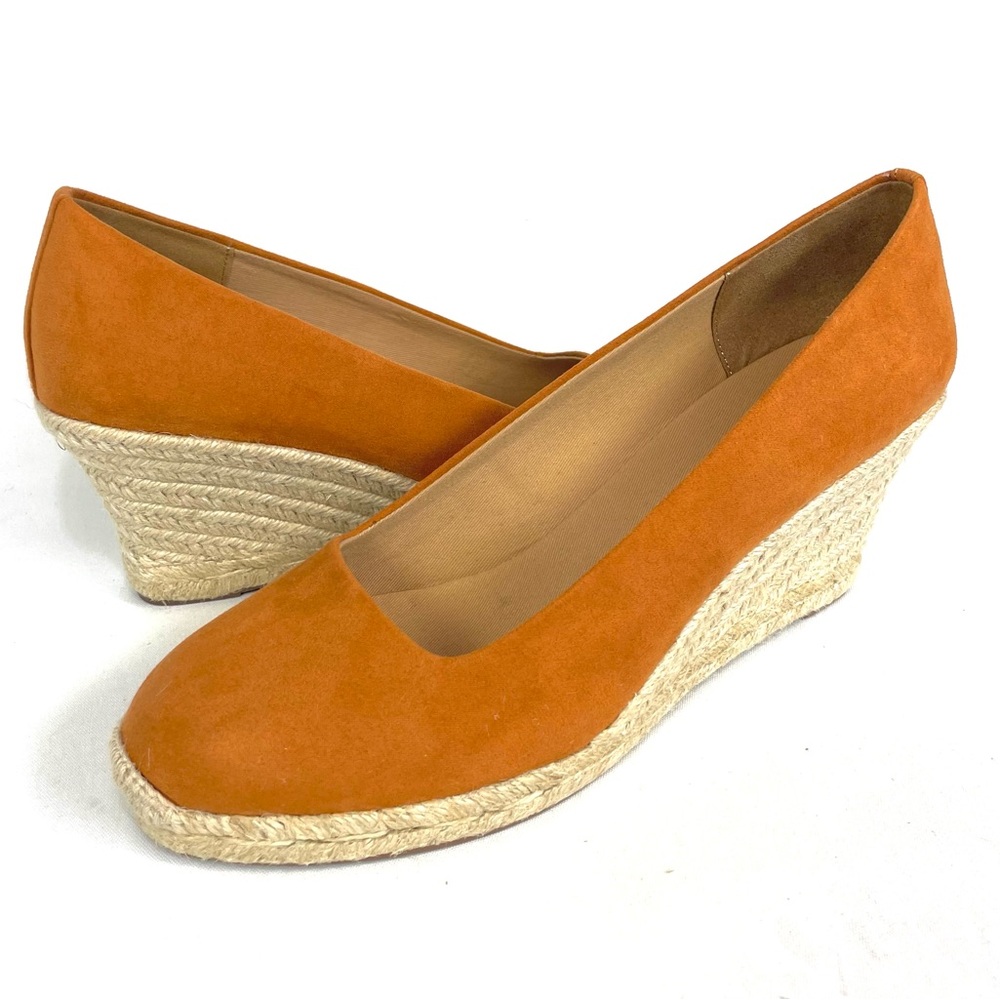 J.Crew BY142‎ Suede Espadrille Wedge Heels Pale Clay Womens 11 NIB